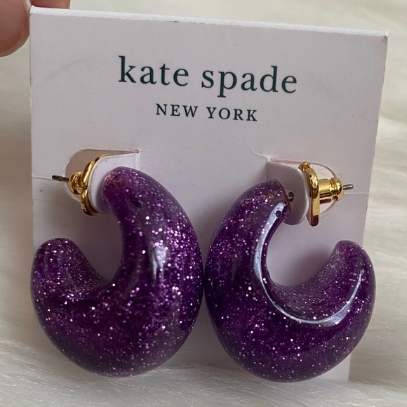 Kate Spade adore-ables glitter huggies, lilac/purple - Picture 1 of 3